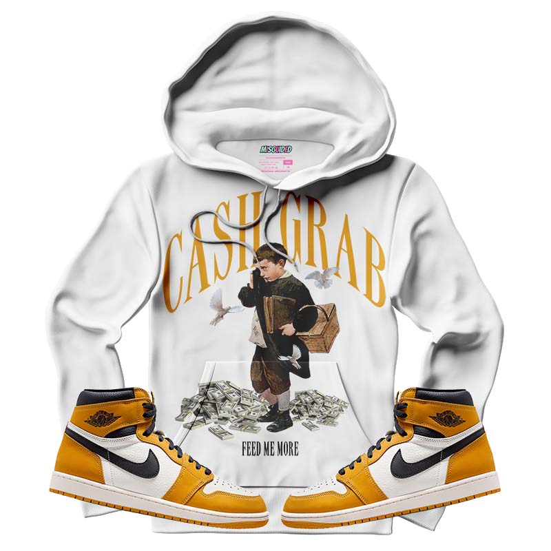 Cash Grab (Air Jordan 1 Retro High OG 'Yellow Ochre) Hoodie - Lucid Soles