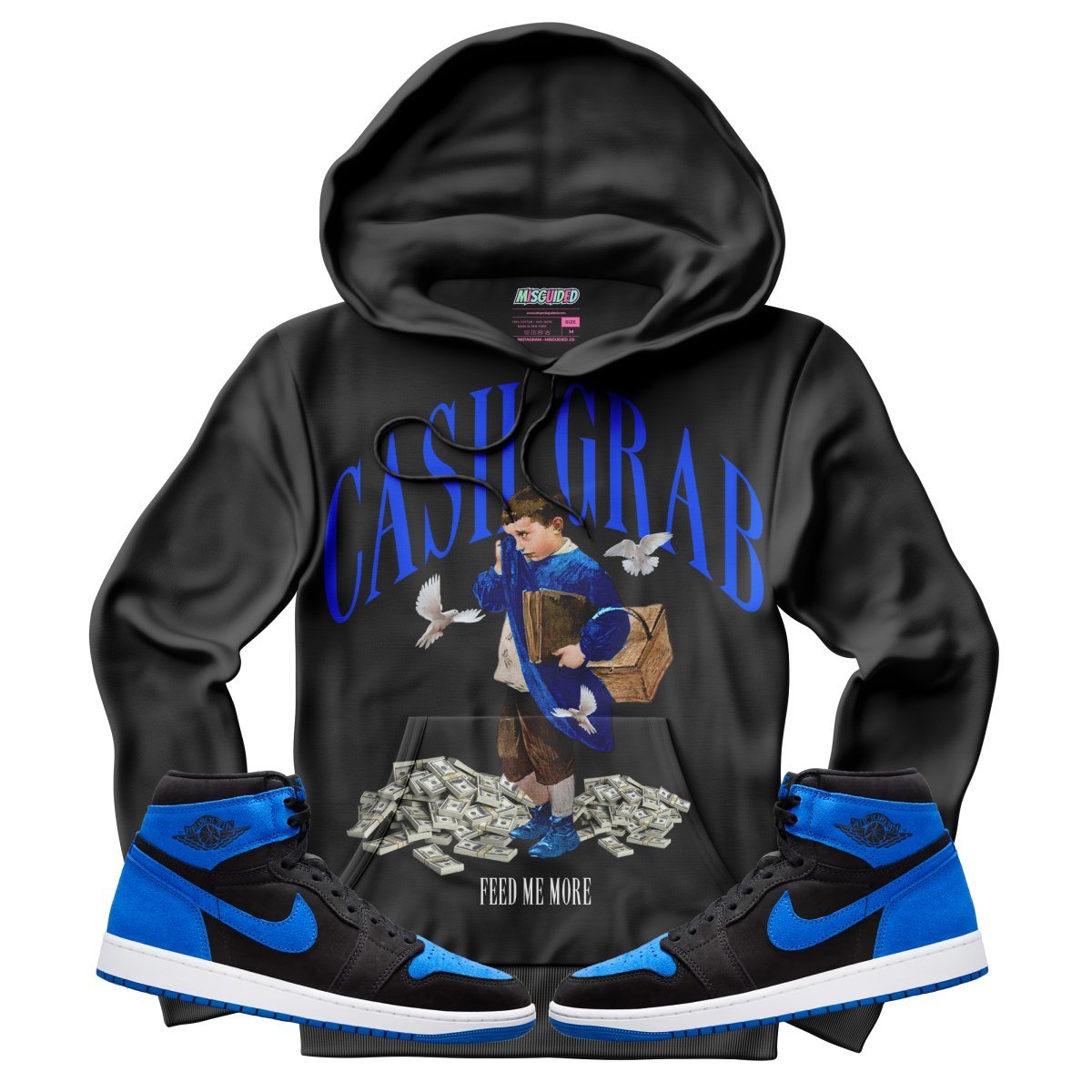 Cash Grab (Air Jordan 1 Royal Reimagined) Hoodie - Lucid Soles