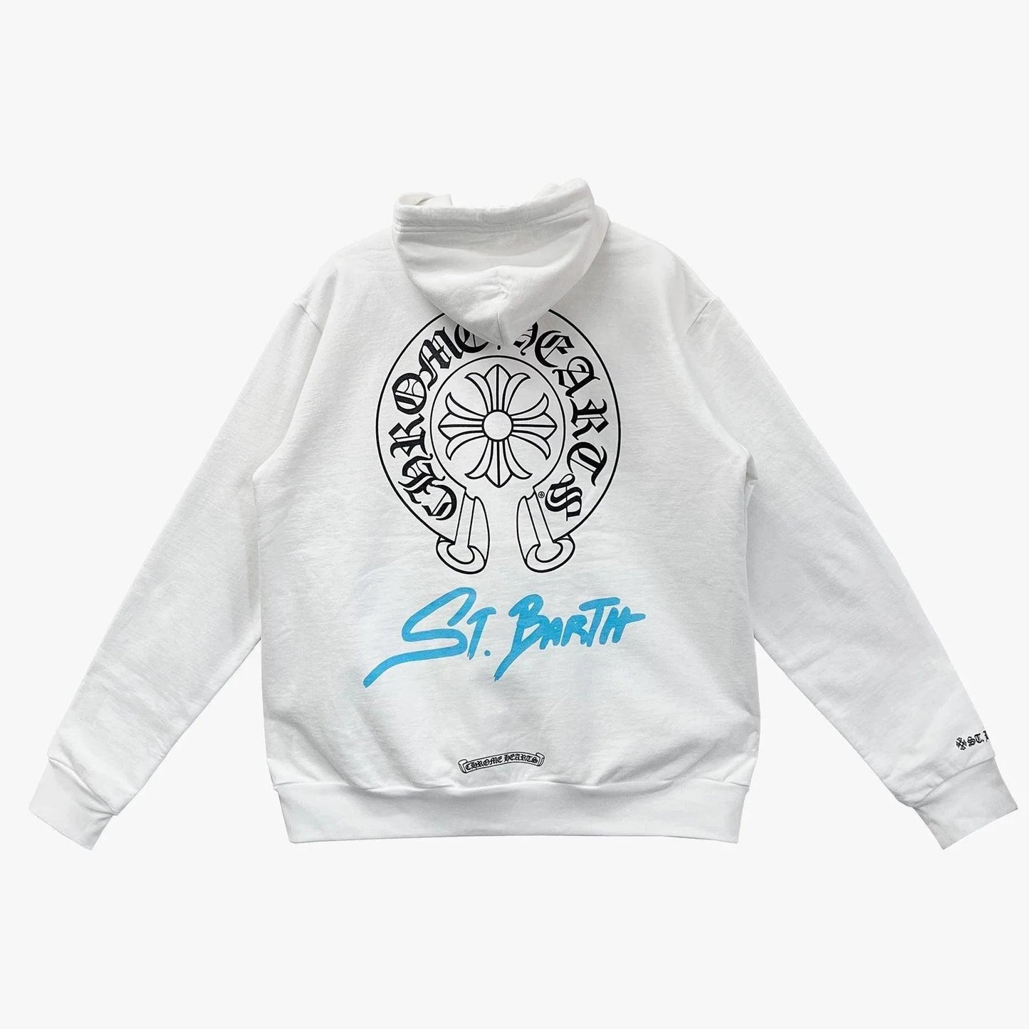 Chrome Hearts St. Barth Horseshoe Pullover Hoodie White - Lucid Soles