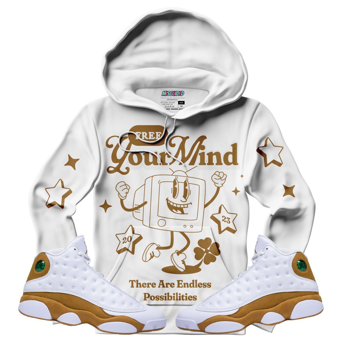 Free Your Mind (Air Jordan 13 Wheat) Hoodie - Lucid Soles