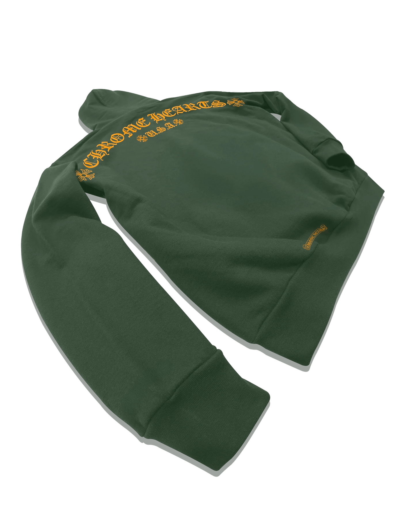 Chrome Hearts Script Hoodie Green & Orange - Lucid Soles