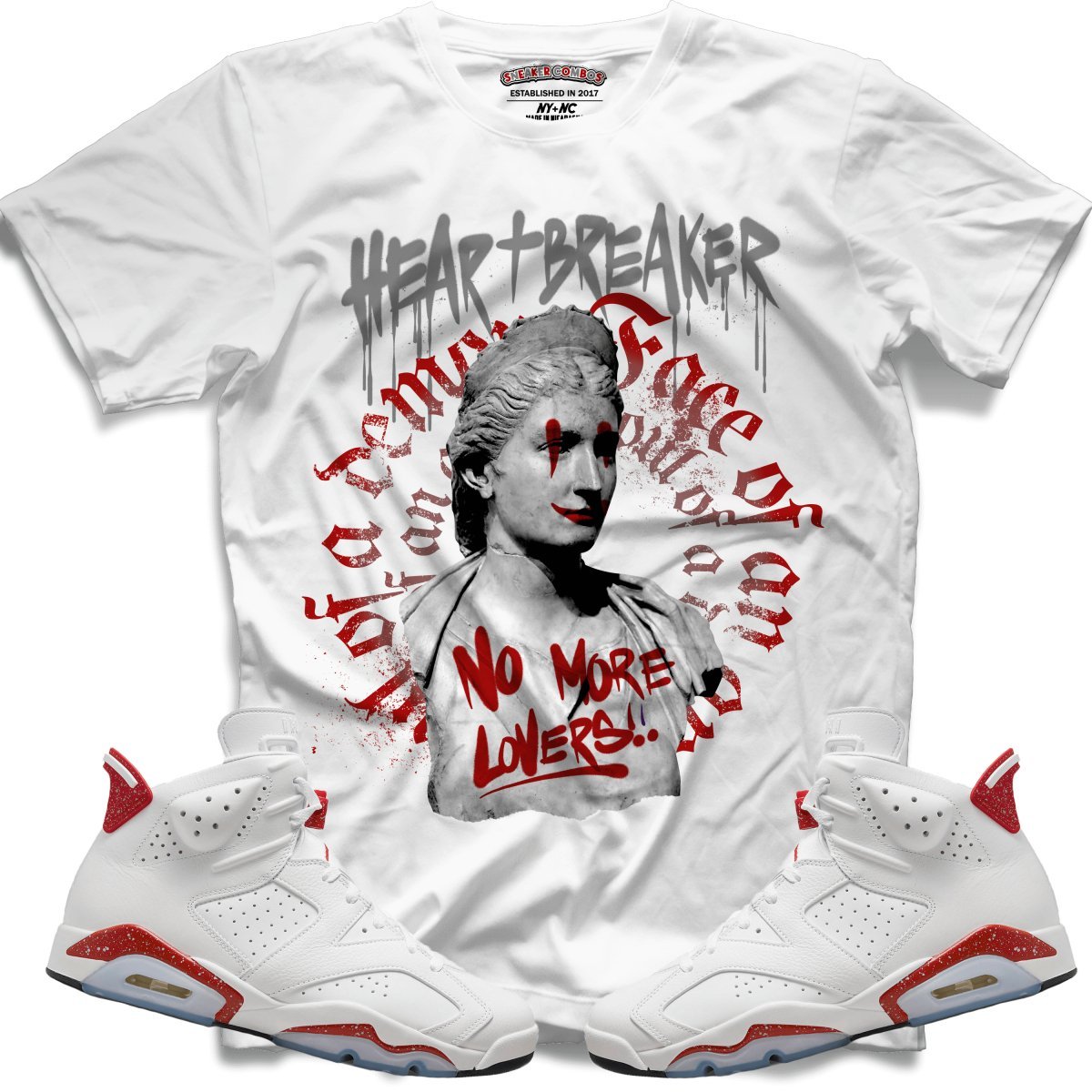 Heart Breaker (Retro 6 Red Oreo) T-Shirt - Lucid Soles