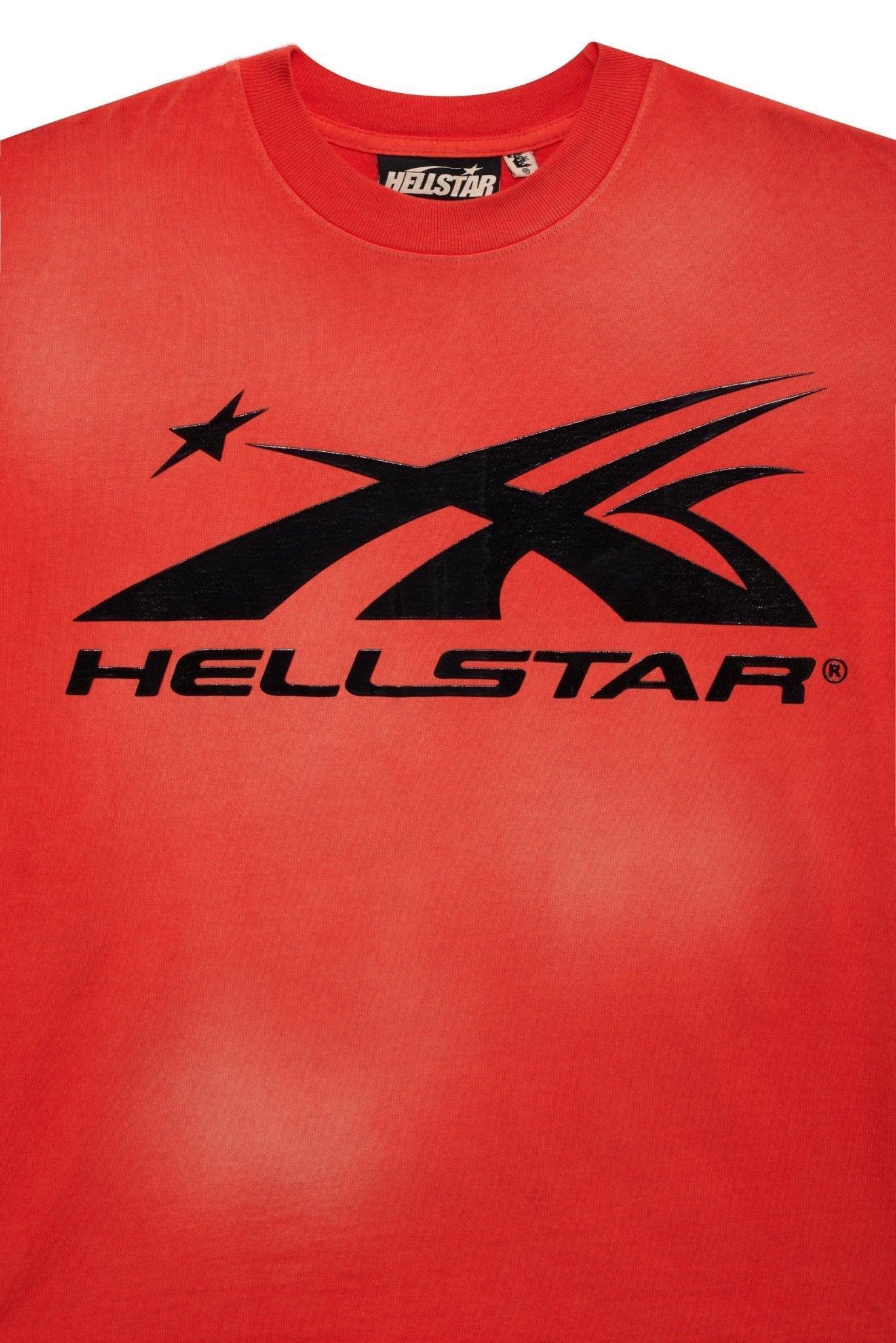 Hellstar Sports Logo T-Shirt Red - Lucid Soles