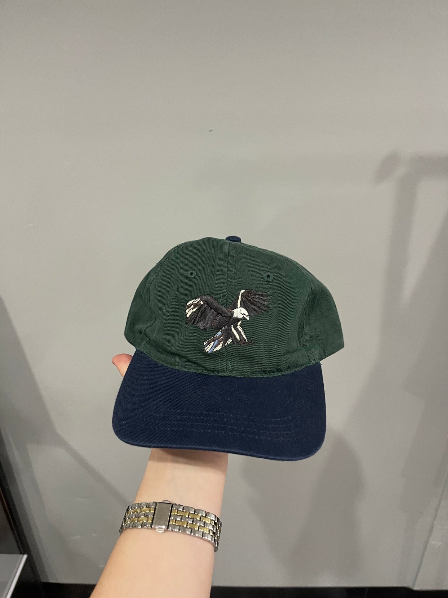 Travis Scott Birds in the Trap Bird Washed Denim Hat (Green) - Lucid Soles