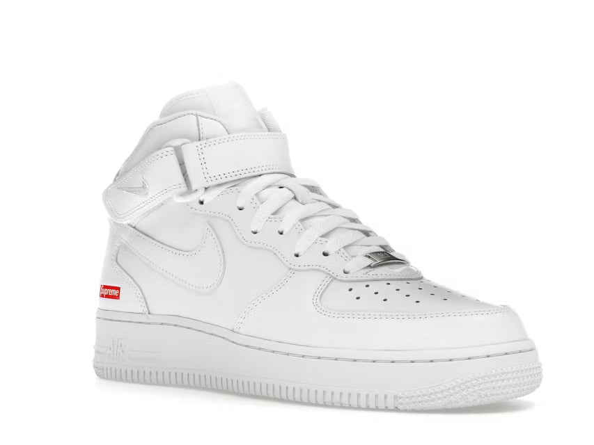 Nike Air Force 1 Mid Supreme White - Lucid Soles