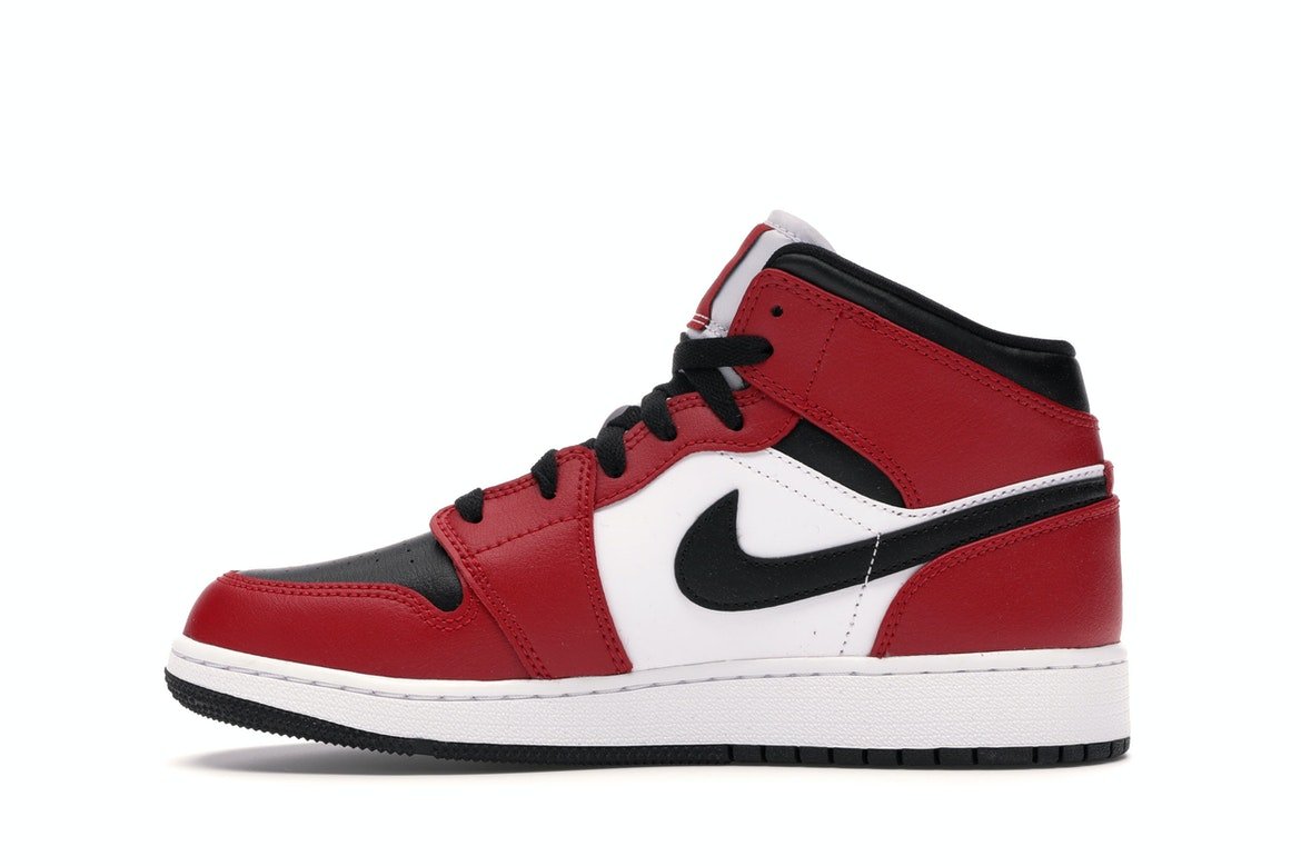 Air Jordan 1 Mid Chicago Black Toe - Lucid Soles