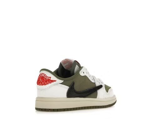 Jordan 1 Retro Low OG SP Travis Scott Medium Olive (PS) - Lucid Soles