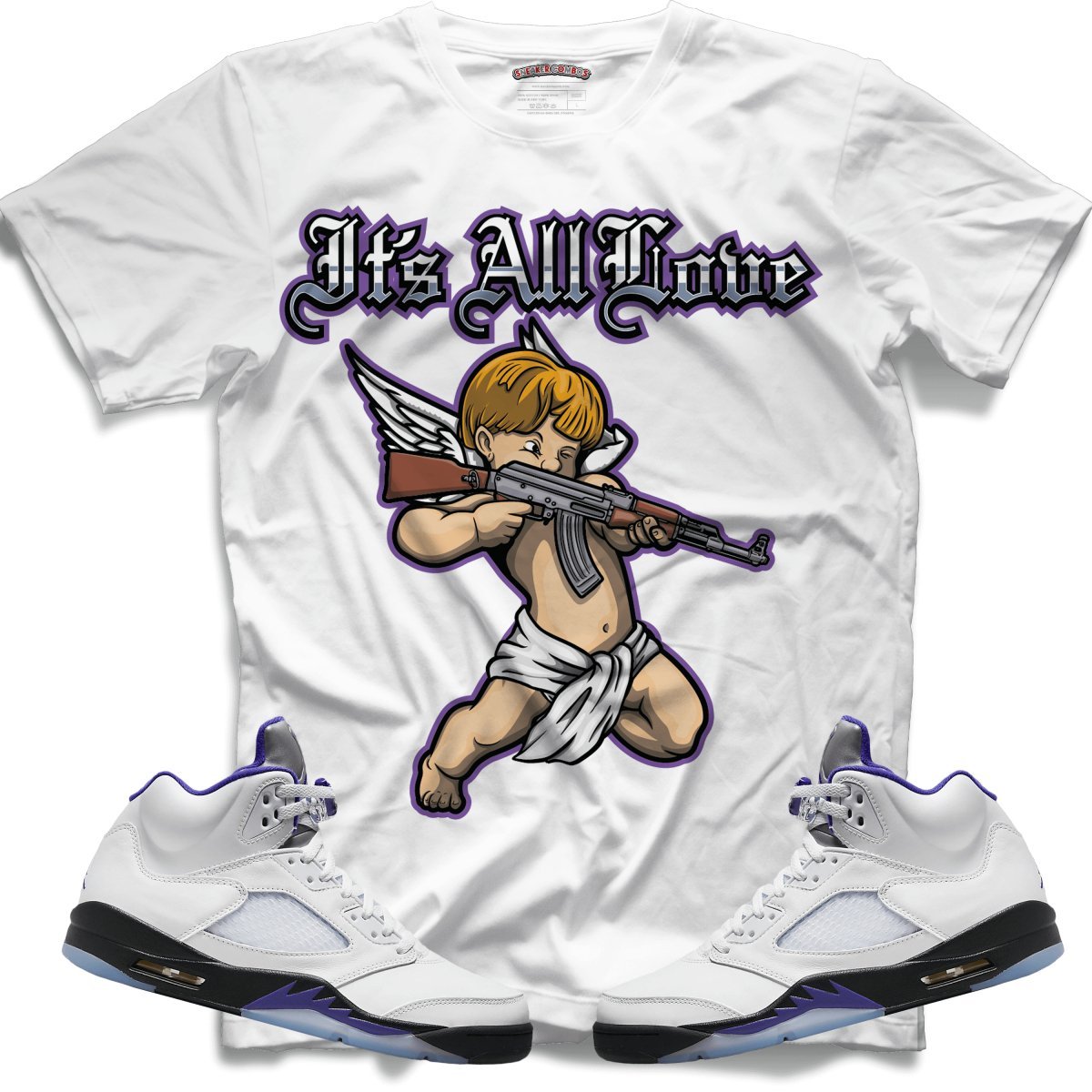It's All Love (Retro 5 Concord) T-Shirt - Lucid Soles