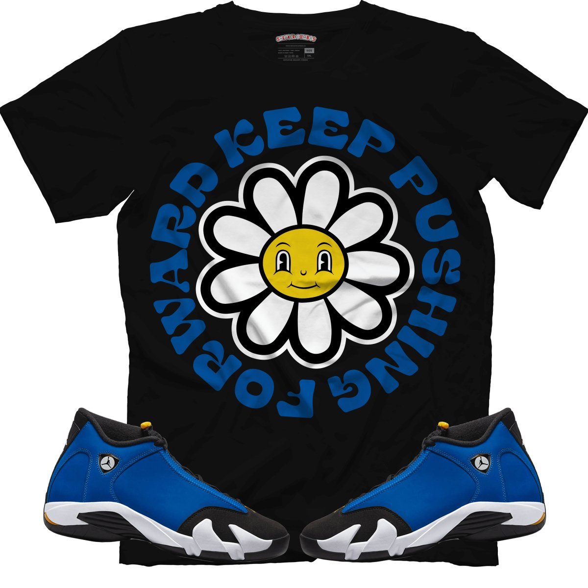 Keep Pushing Forward (Air Jordan 14 Laney) T-Shirt - Lucid Soles