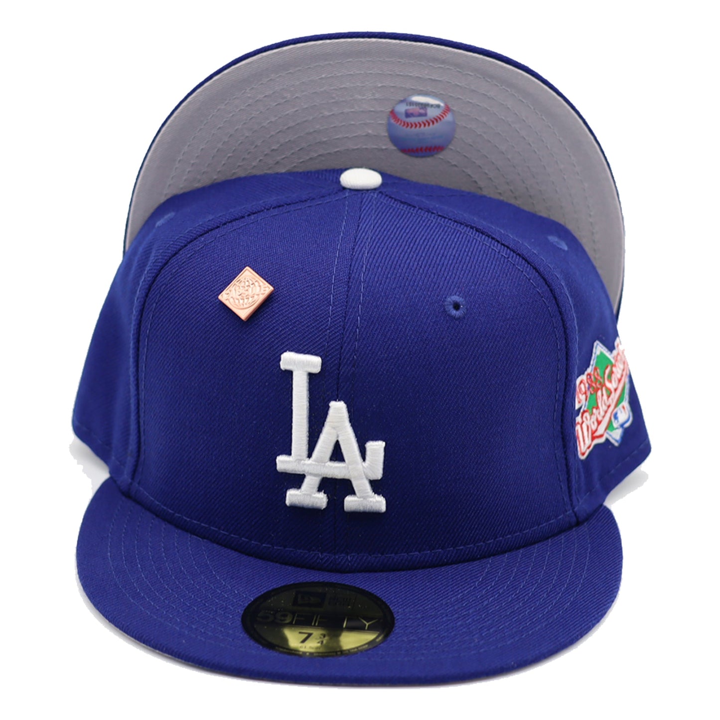 Los Angeles Dodgers Basics 1988 World Series Patch Fitted Hat - Lucid Soles