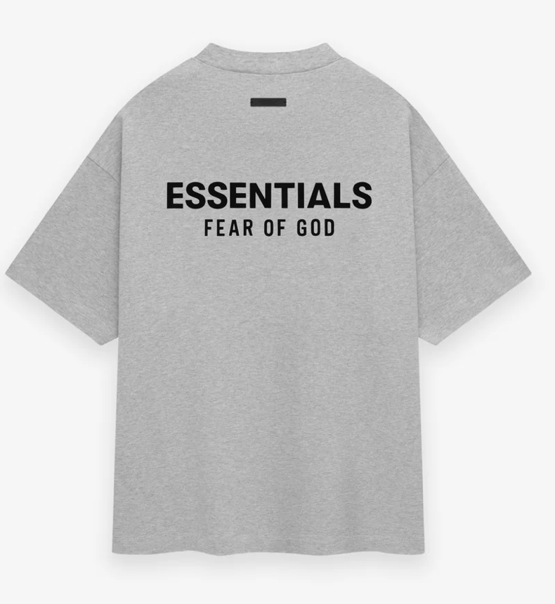 Fear of God Essentials Jersey Crewneck Tee (Light Grey) - Lucid Soles