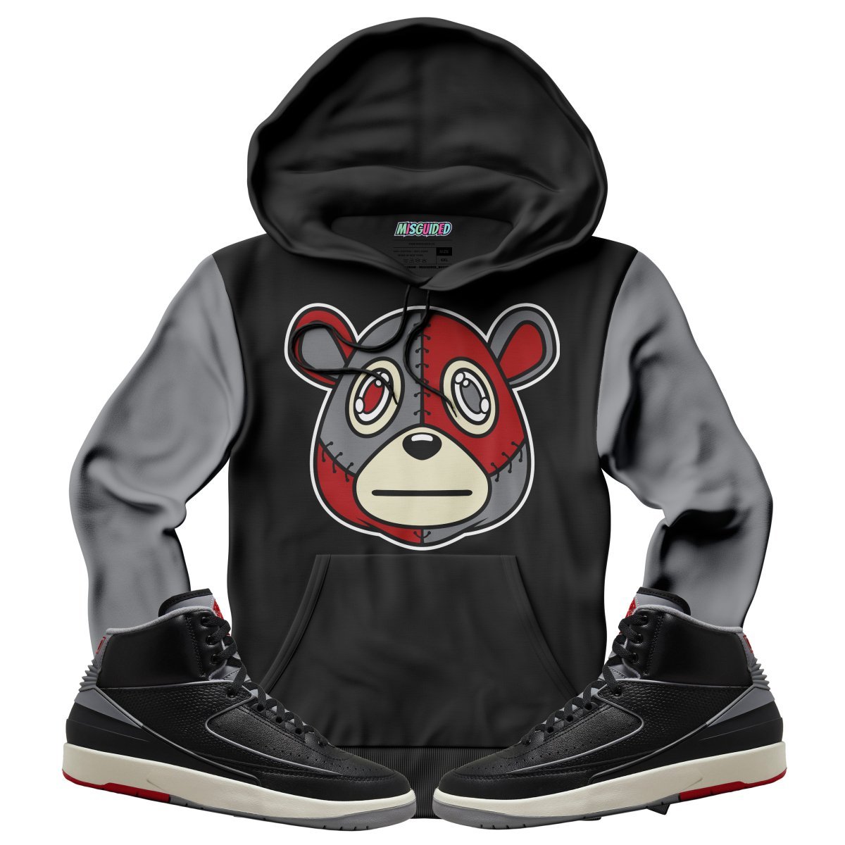 Misguided (Air Jordan 2 Black Cement) Hoodie - Lucid Soles