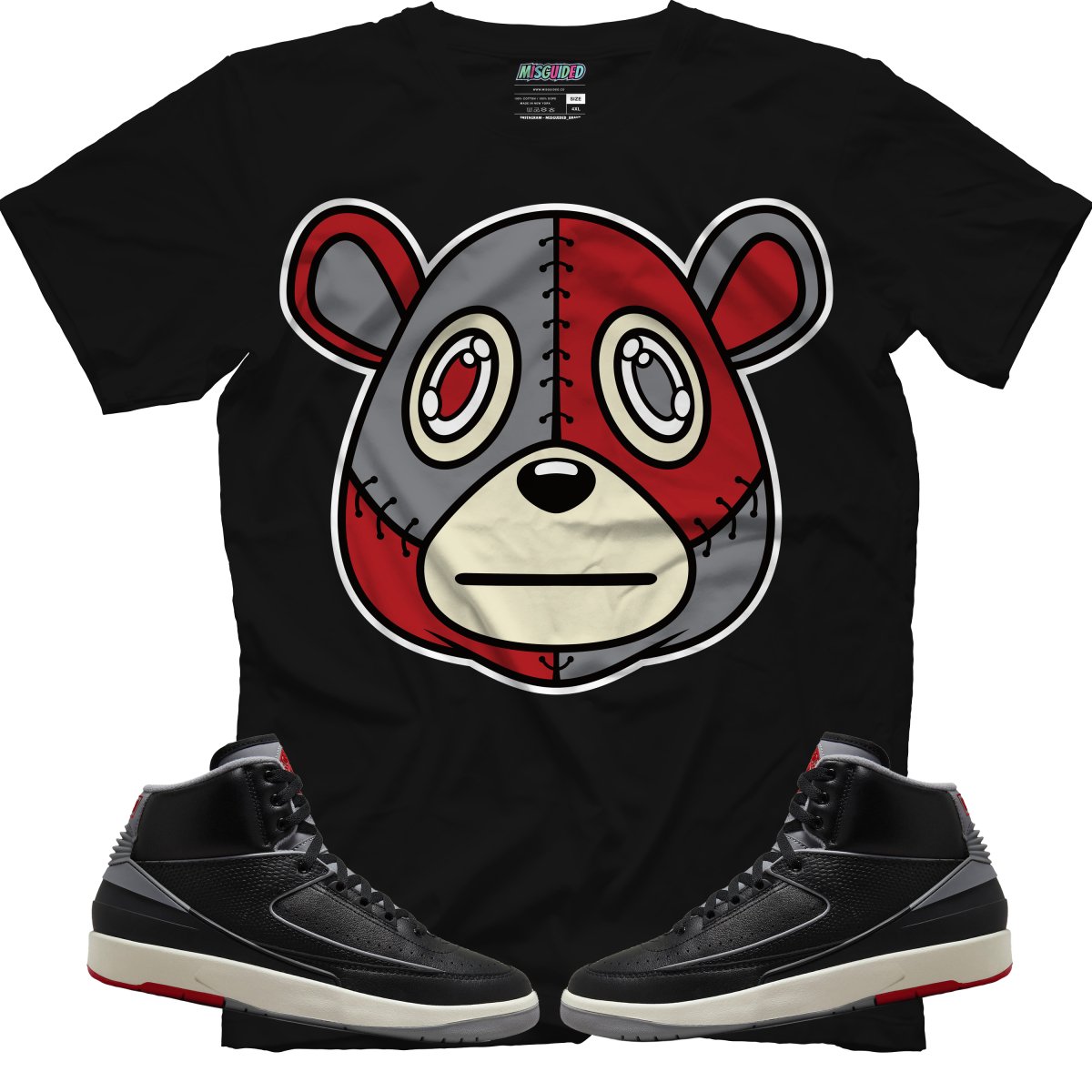 Misguided (Air Jordan 2 Black Cement) T-Shirt - Lucid Soles