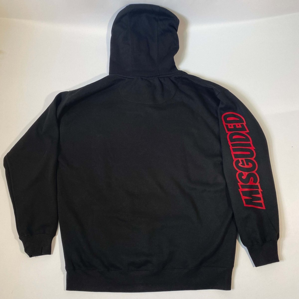 Misguided Chenille (Red Oreo 6's) Hoodie - Black - Lucid Soles