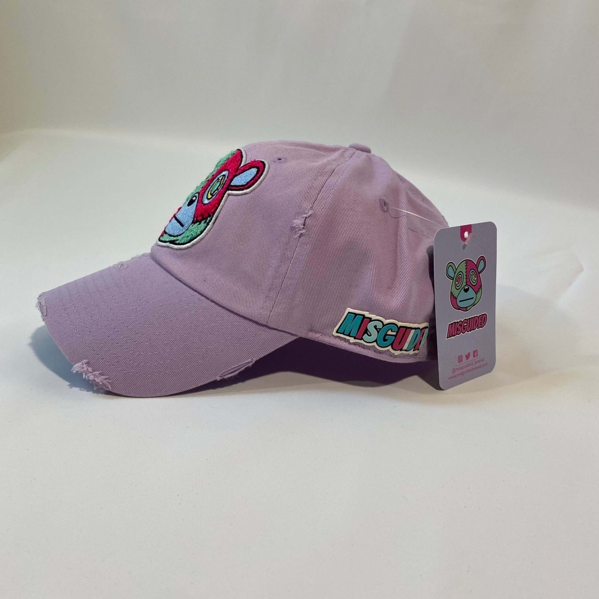 Misguided Distressed Dad Hat - Lavender - Lucid Soles