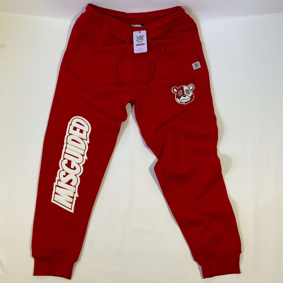 Misguided (Red Oreo 6's) Joggers - Red - Lucid Soles