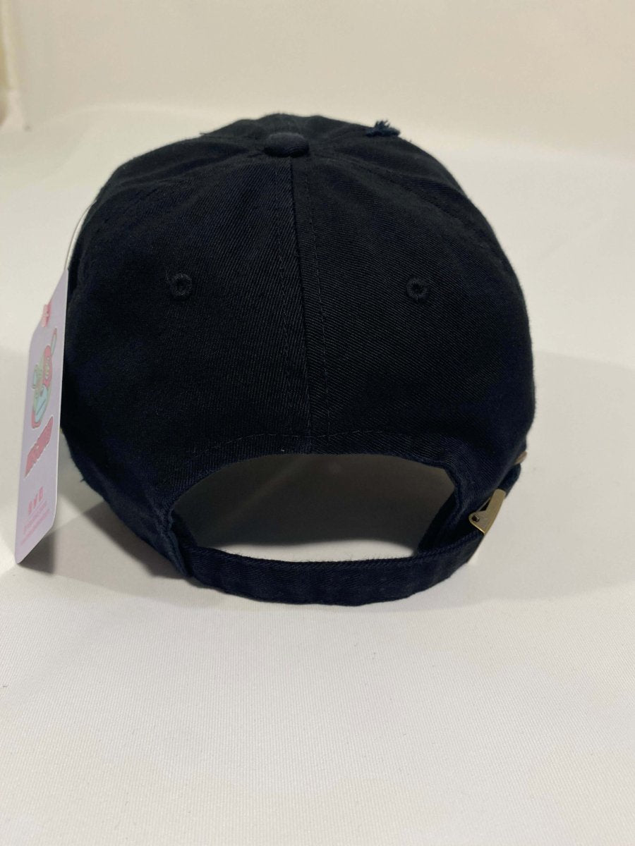 Misguided (Retro 1 Taxi) Distressed Dad Hat - Black - Lucid Soles