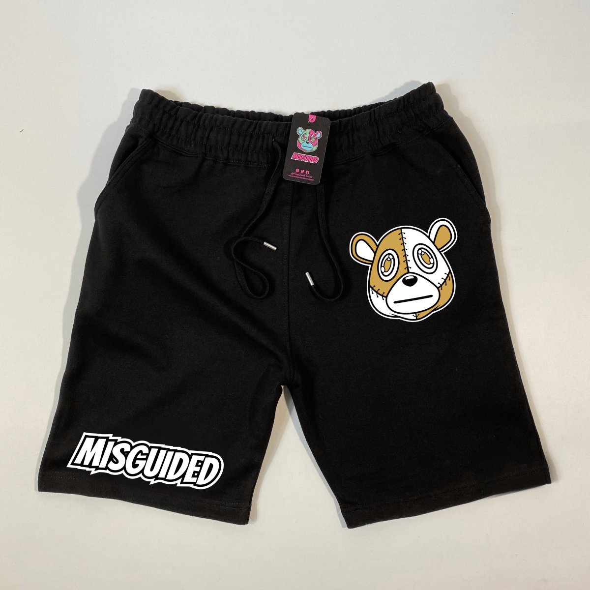 Misguided (Retro 14 Ginger) Jogger Shorts - Black - Lucid Soles