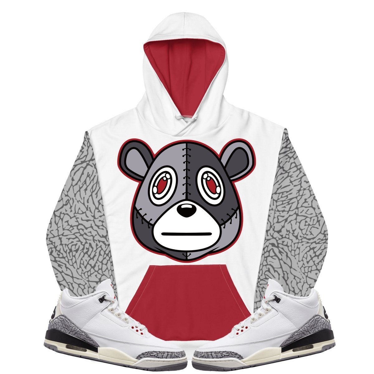 Misguided (Retro 3 White Cement) Hoodie - Lucid Soles