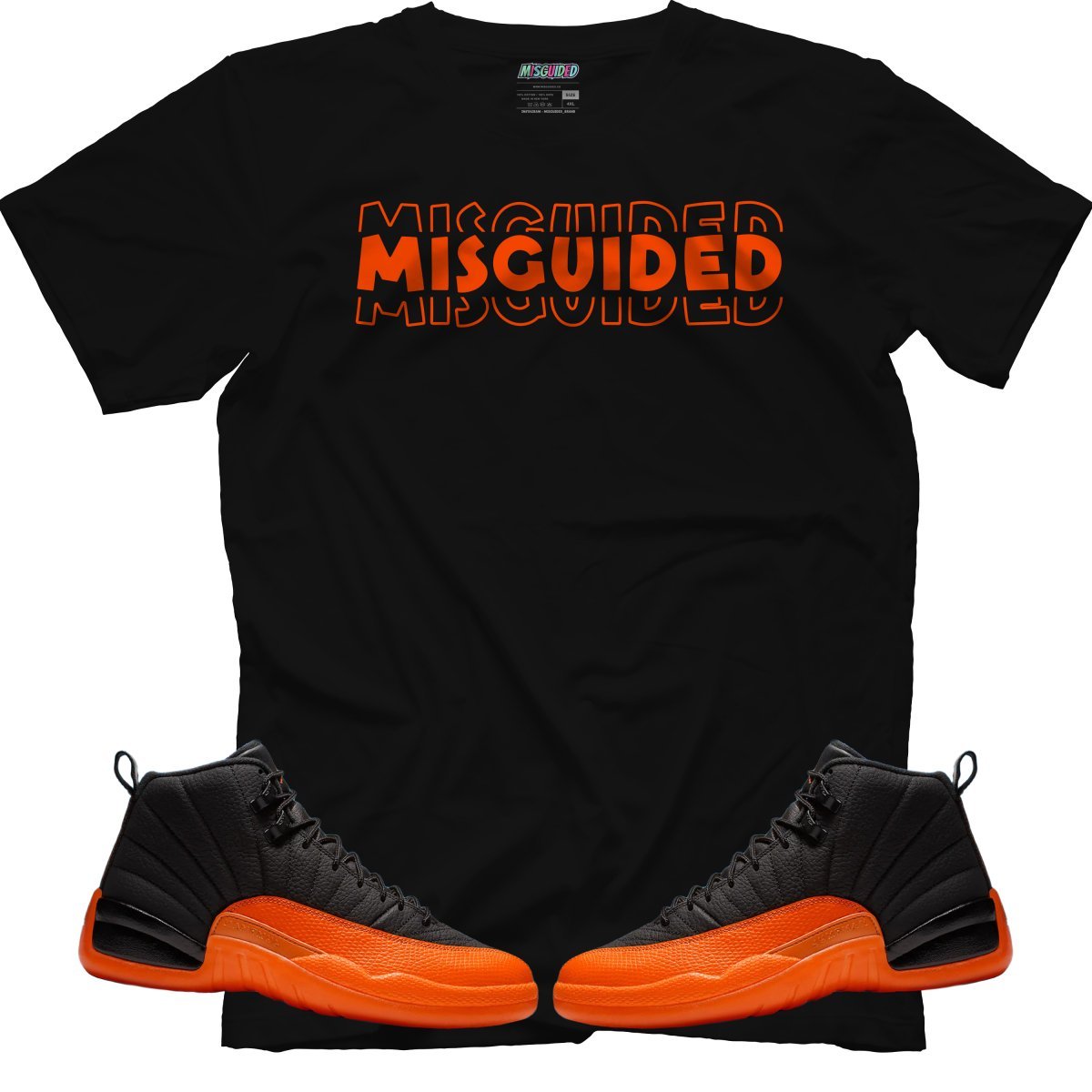 Misguided Txt (Air Jordan 12 Brilliant Orange) T-Shirt - Lucid Soles
