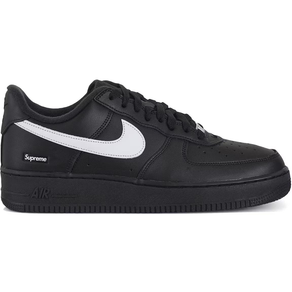 Nike Air Force 1 Low Supreme Black White - Lucid Soles
