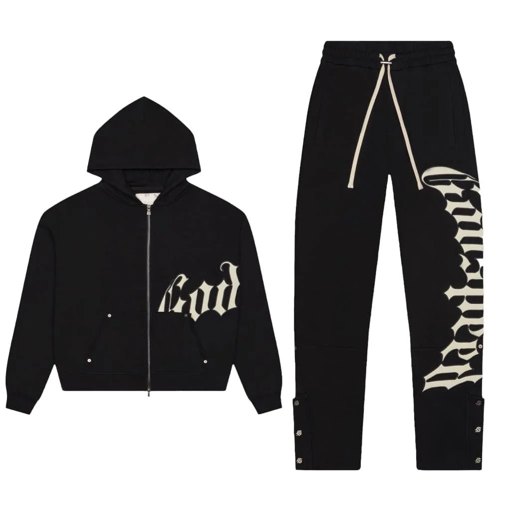 GODSPEED OG Logo Sweatsuit V2 (Black) - Lucid Soles
