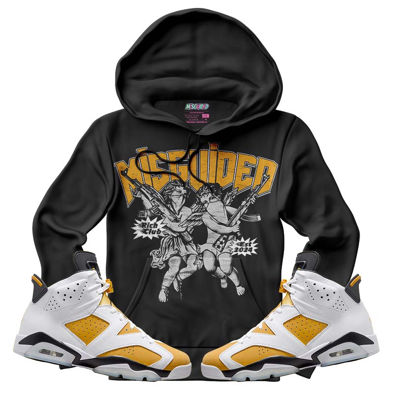 Rich Club (Air Jordan 6 Retro Yellow Ochre) Hoodie - Lucid Soles
