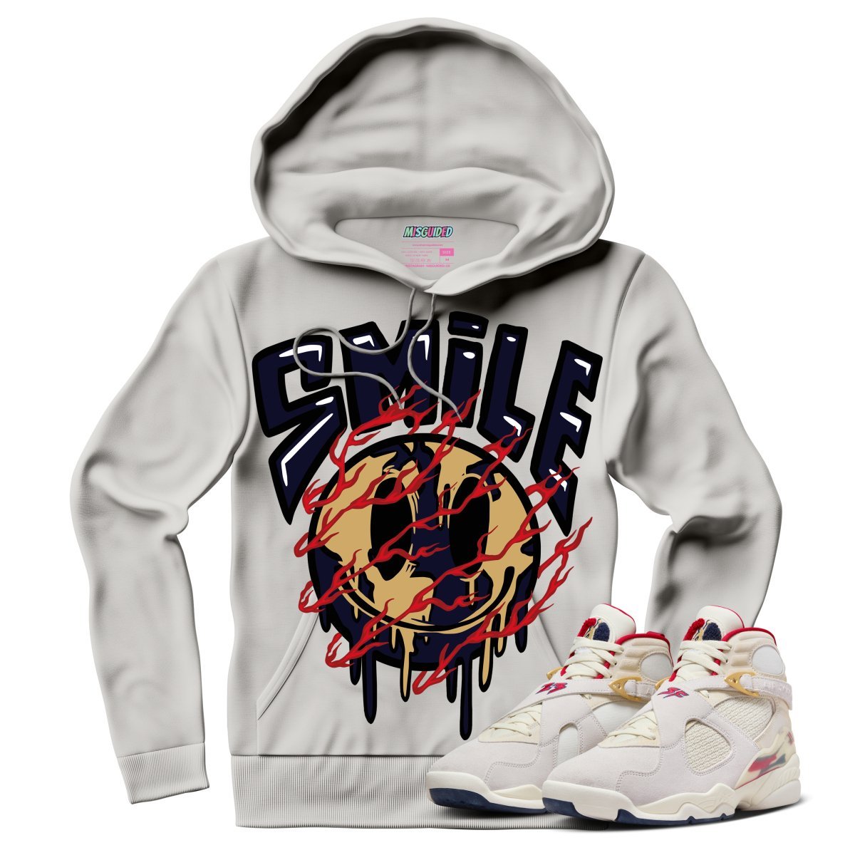 Smiley World (SOLEFLY X AIR JORDAN 8 “MI CASA ES SU CASA”) Hoodie - Lucid Soles