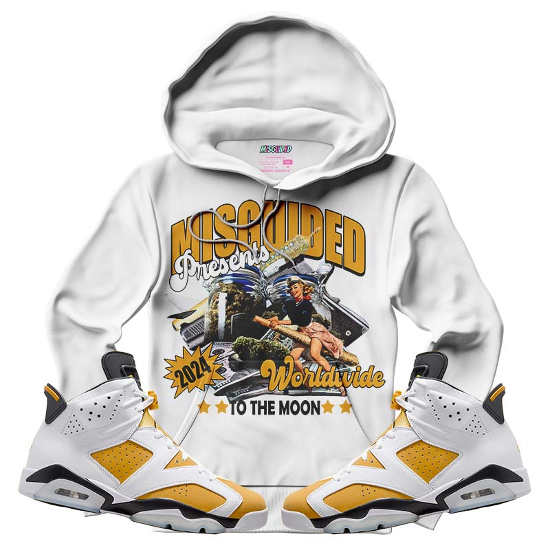 To The Moon (Air Jordan 6 Retro Yellow Ochre) Hoodie - Lucid Soles
