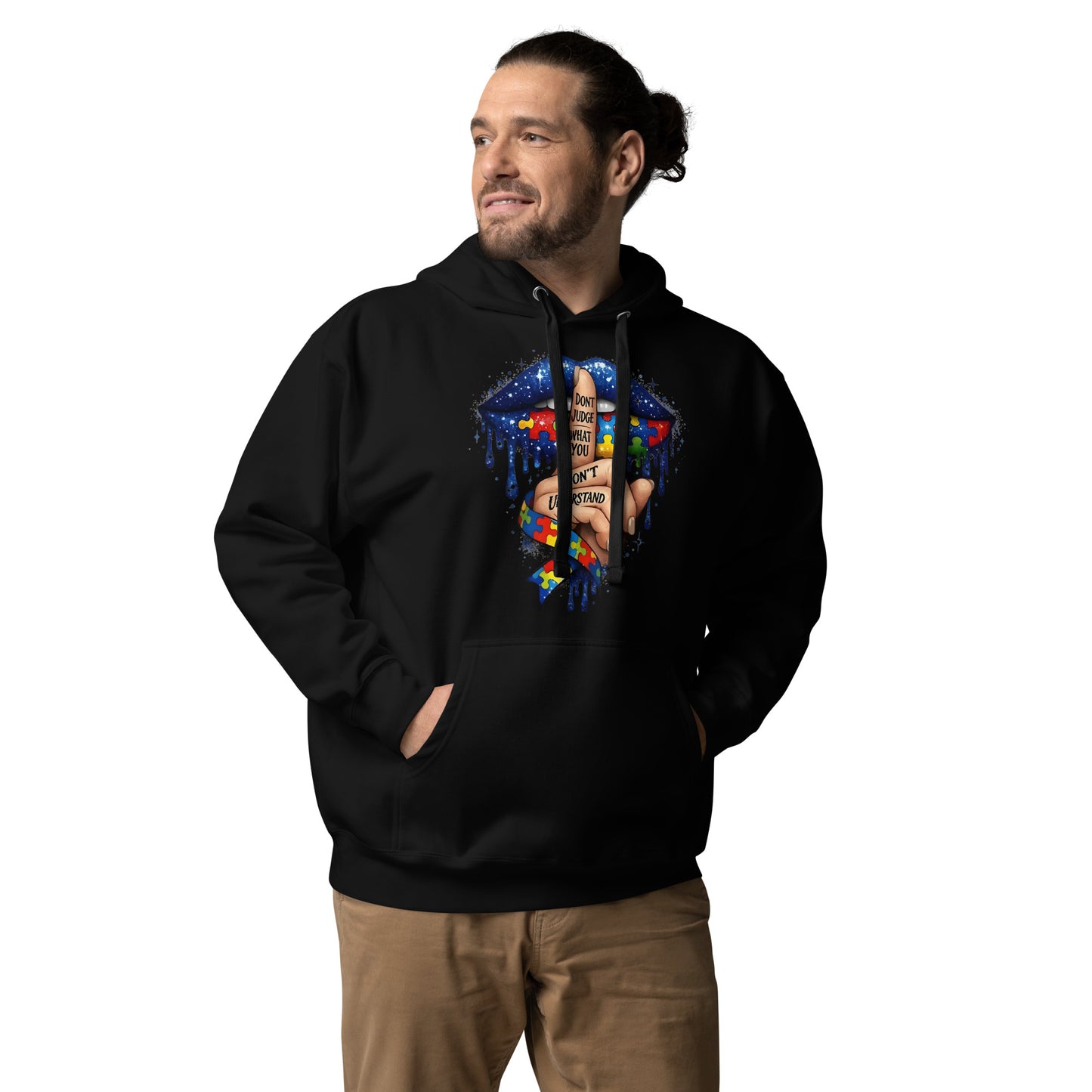 AUTISM AWARENESS "DONT JUDGE" HOODIE - Lucid Soles