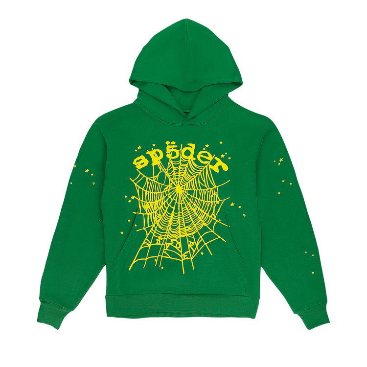 Sp5der Star OG Web V2 Hoodie (Slime Green) - Lucid Soles