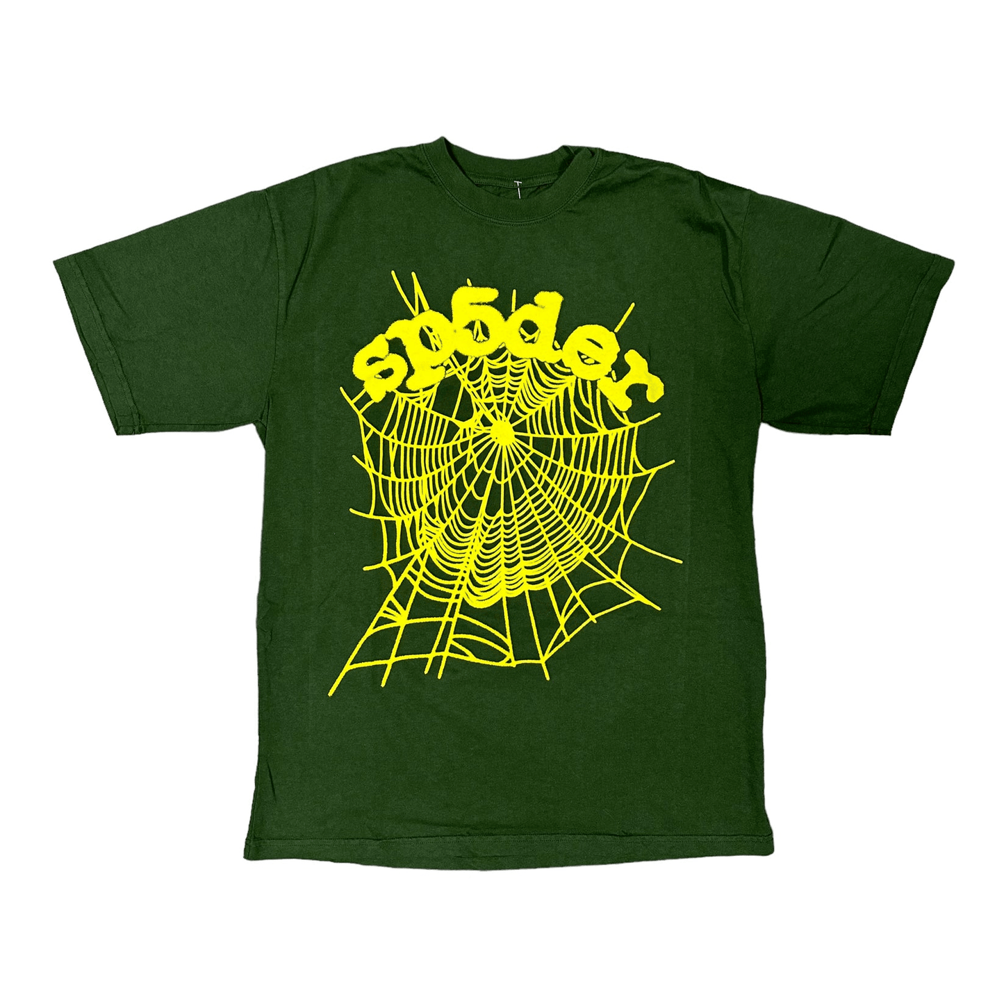 Sp5der OG Web Tee (Green/Yellow) - Lucid Soles