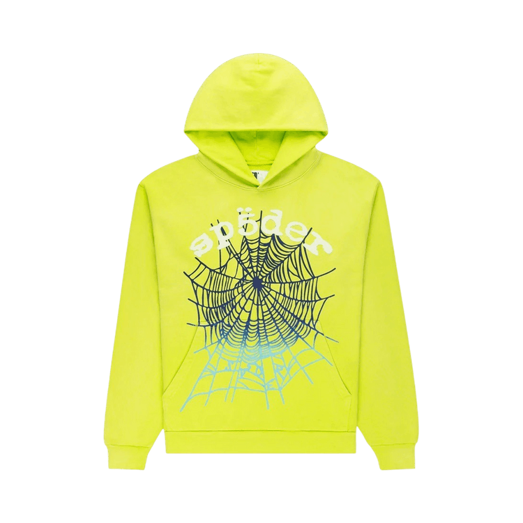 Sp5der Og Web V2 Gradient Hoodie (Acid Green) - Lucid Soles