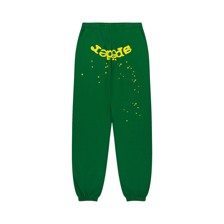 Sp5der Star OG Web V2 Sweatpants (Slime Green) - Lucid Soles