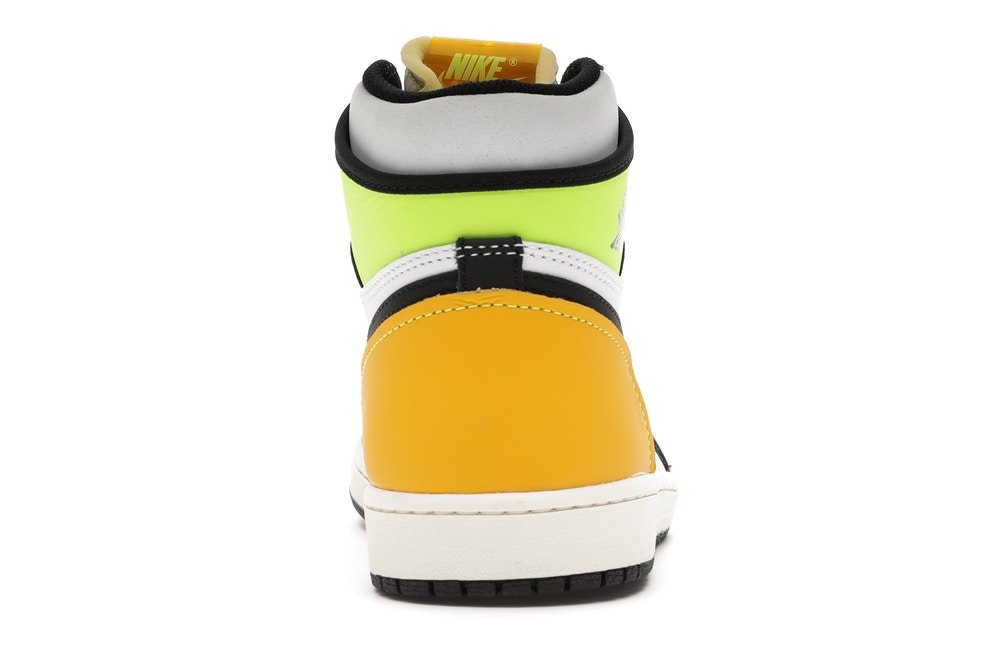 Air Jordan 1 Retro High White Black Volt University Gold - Lucid Soles
