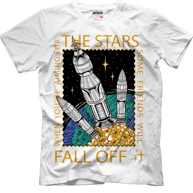 When Aiming For The Stars (Air Jordan 1 Retro High OG 'Yellow Ochre') T-Shirt - Lucid Soles