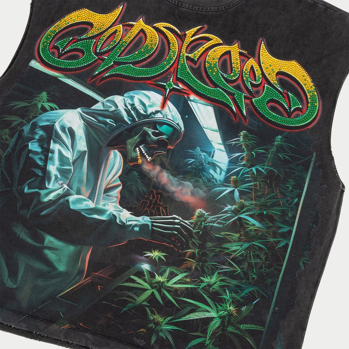 Godspeed 420 Indoor VVS Sleeveless T-Shirt Grey Wash - Lucid Soles