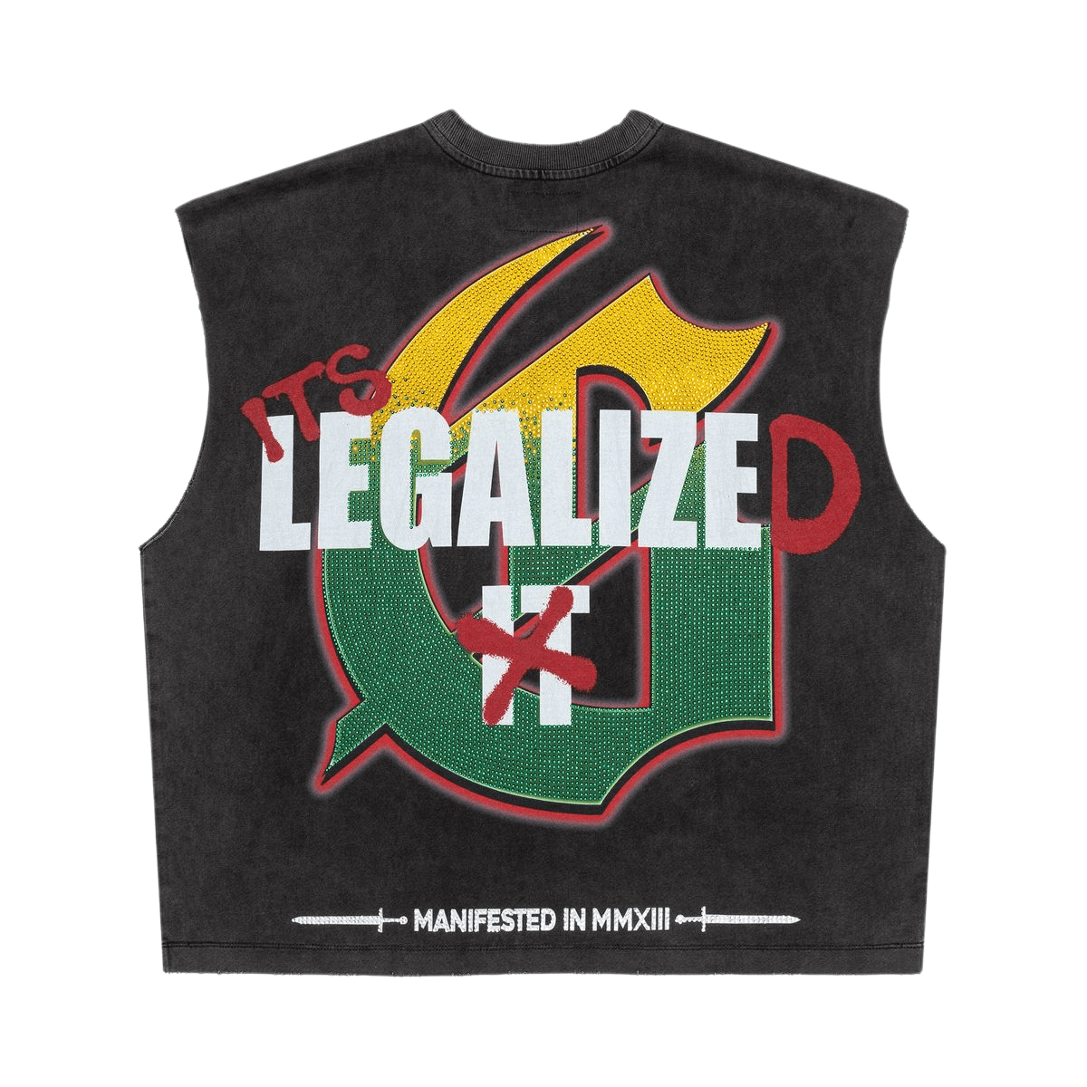 Godspeed 420 Indoor VVS Sleeveless T-Shirt Grey Wash - Lucid Soles