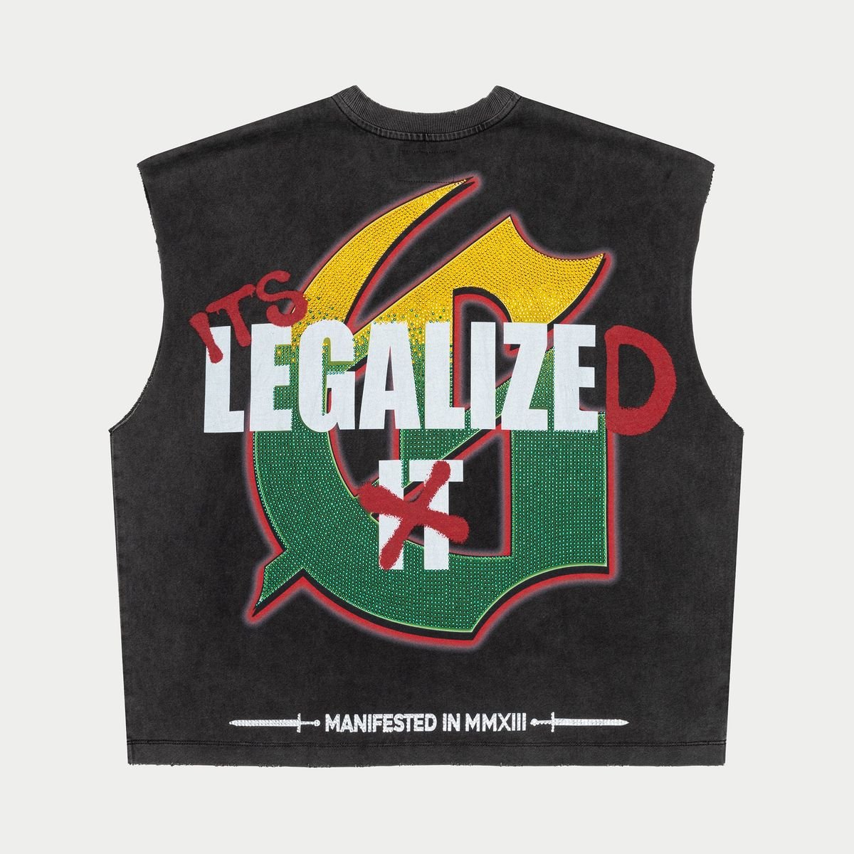 Godspeed 420 Indoor VVS Sleeveless T-Shirt Grey Wash - Lucid Soles