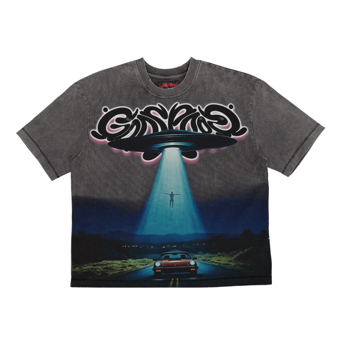 Godspeed O.B.E Abduction T-Shirt Grey Wash - Lucid Soles