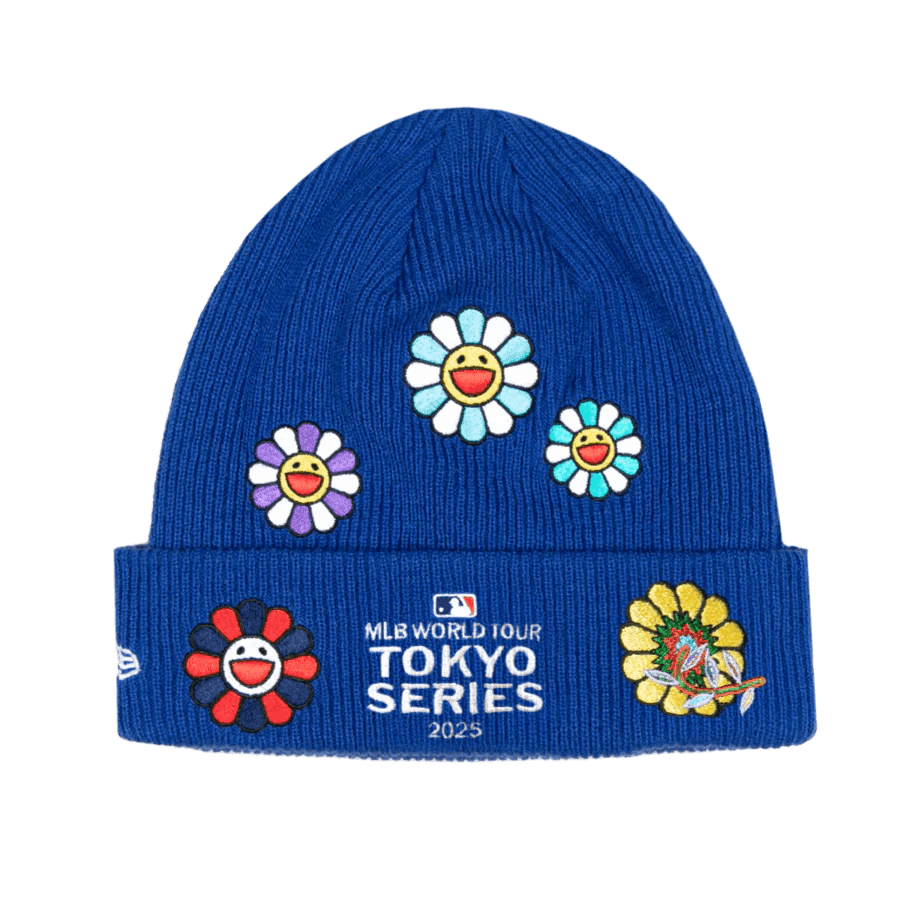 New Era Takashi Murakami + MLB World Tour Tokyo Series 2025 New Era 6 Dart Cubs Cuff Beanie - Lucid Soles