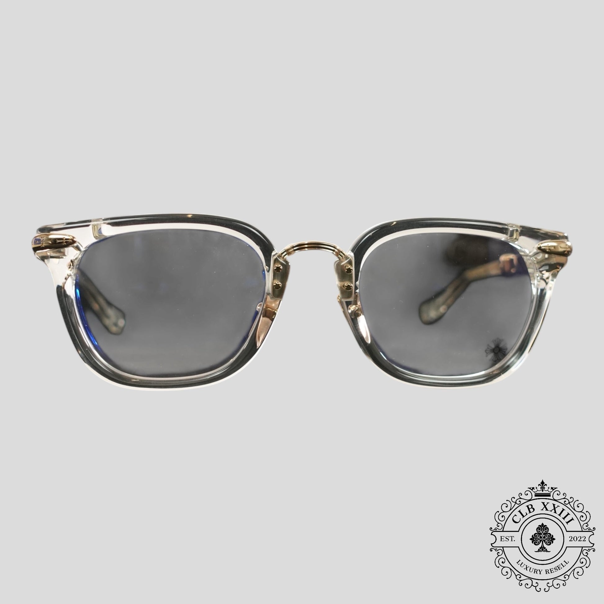 Chrome Hearts Tittansluvr Glasses in Clear/Gold - Lucid Soles