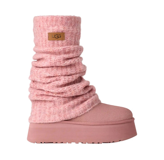 UGG Classic Mini Dipper Legwarmer Boot Pink Dawn (Women's) - Lucid Soles