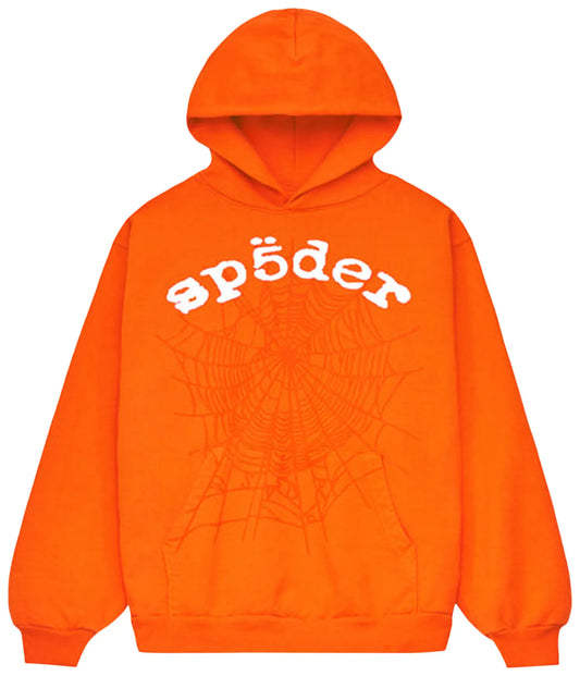 Sp5der Legacy Web Hoodie (Orange)