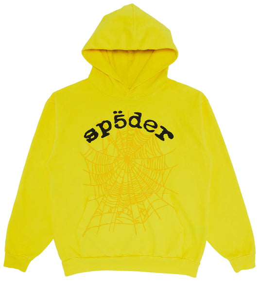 Sp5der Legacy Web Hoodie (Yellow)