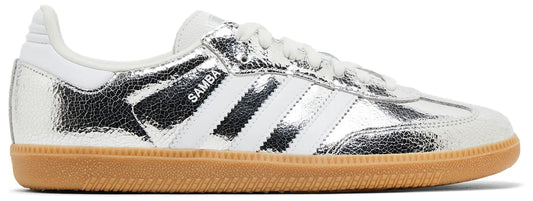 Adidas Samba OG (Silver Metallic Cracked Leather)