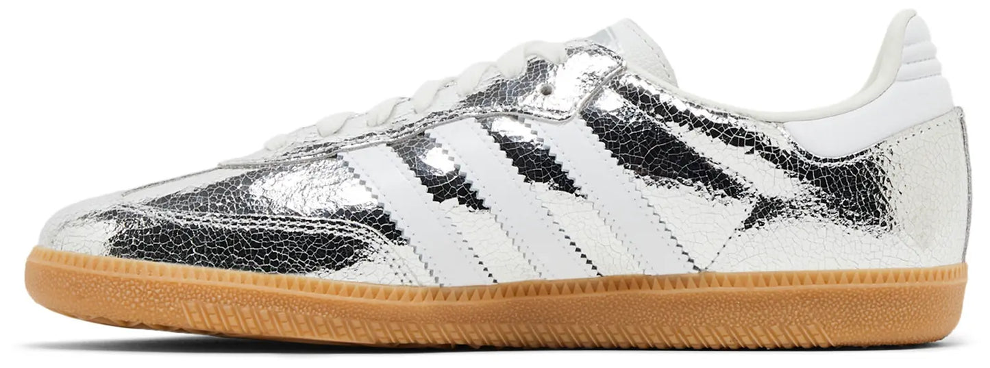 Adidas Samba OG (Silver Metallic Cracked Leather)