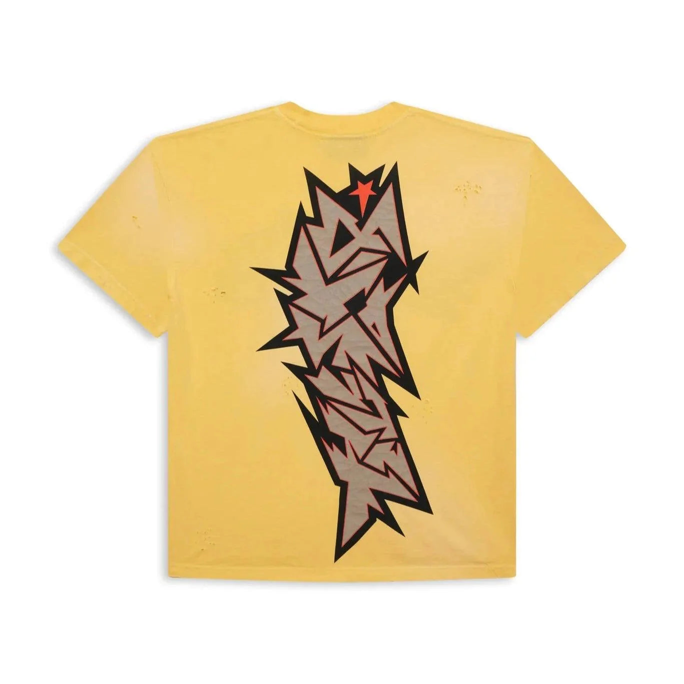 Hellstar Crack Print T-Shirt (Yellow)