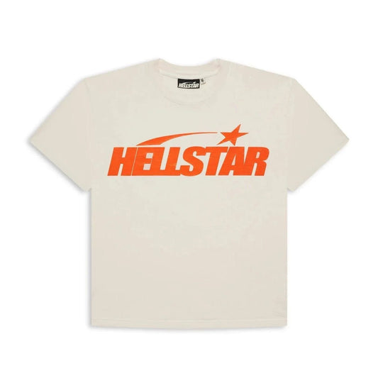 Hellstar Studios Classic Gel T-Shirt Beige & Orange - Lucid Soles