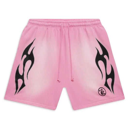 Hellstar Sports Flame Shorts Pink (Valentine's Day) - Lucid Soles